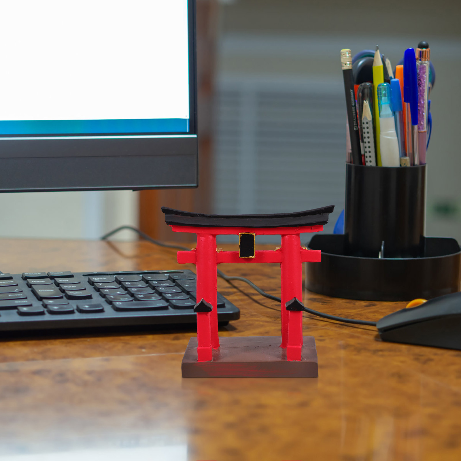 Bonsai Garden Table - Miniature Resin Japanese Torii Gate Ornament
