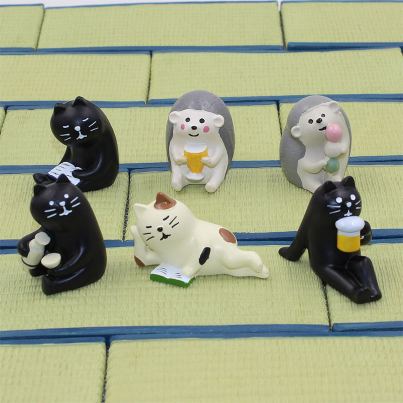 Bonsai Garden Japan - Decole Black Cat Bear Hedgehog Miniature