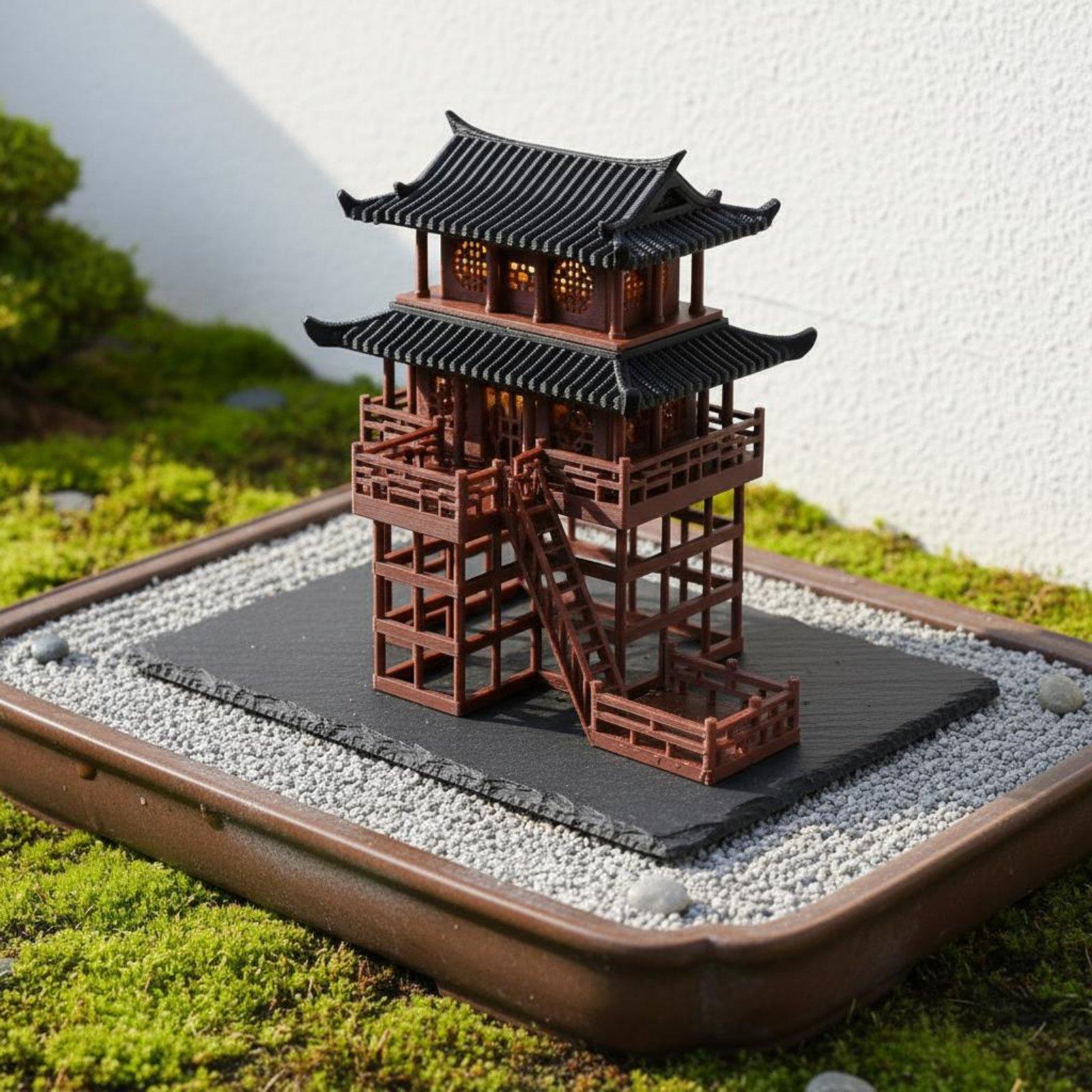 Bonsai Gardener - Bonsai House Tabletop Plastic Pagoda Mini