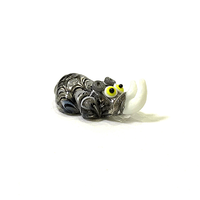 Miniature Glass Rhino Figurine - Bonsai Garden Japan recension och pris