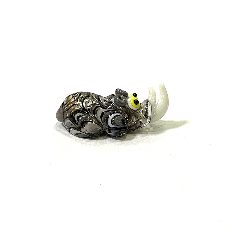 Miniature Glass Rhino Figurine - Bonsai Garden Japan recension och pris