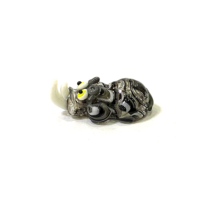 Miniature Glass Rhino Figurine - Bonsai Garden Japan recension och pris