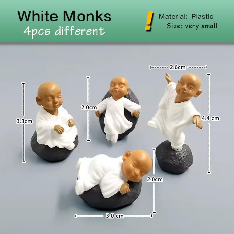 4pcs Chinese Kongfu Monk Minia - Bonsai Garden Japan recension och pris