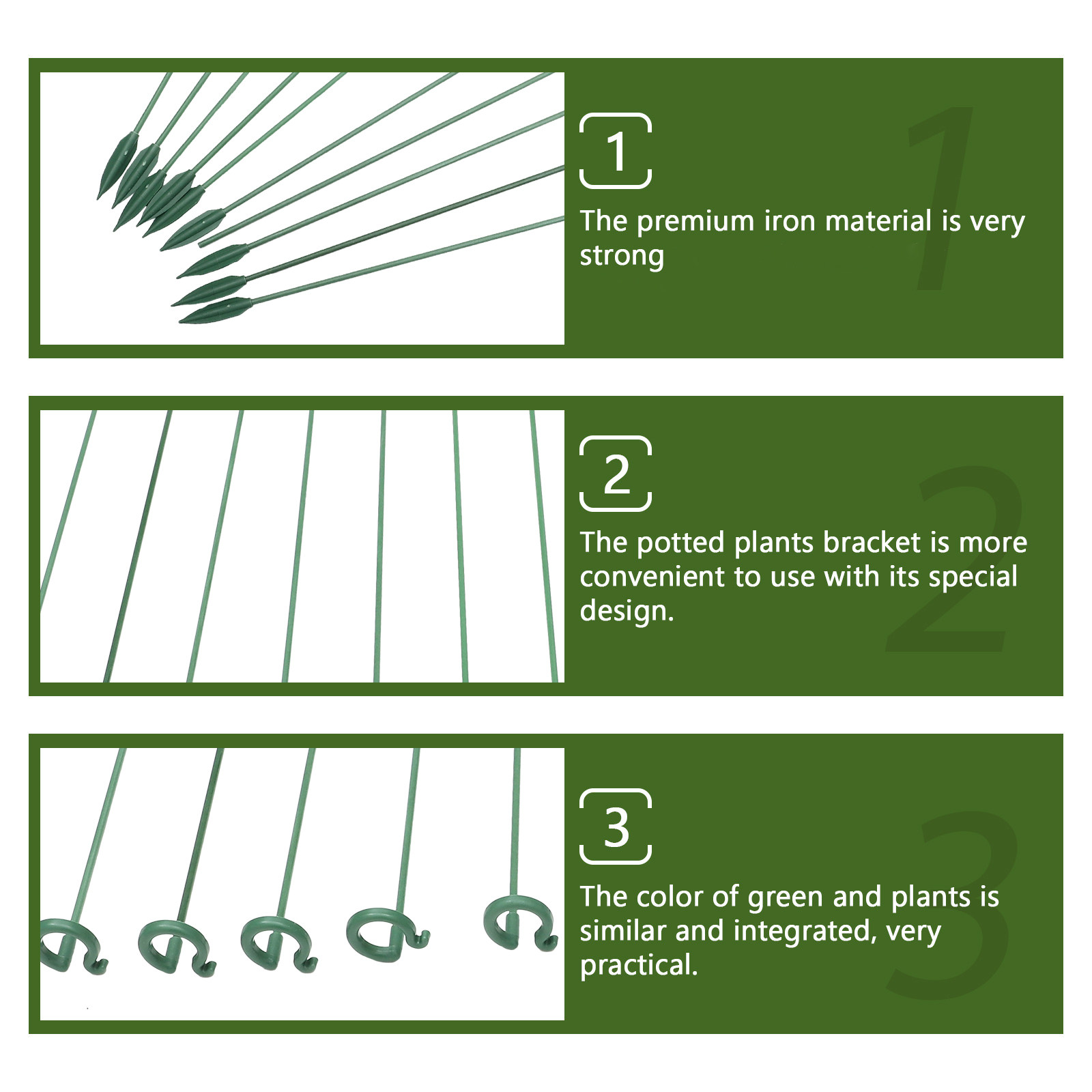 10Pcs Iron Plant Support Rack  - Bonsai Garden Plants recension och pris