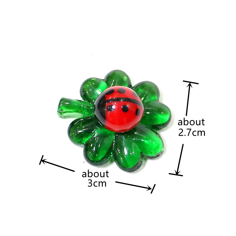 5pcs Green Mini Glass Four-Lea - Bonsai Garden Table recension och pris