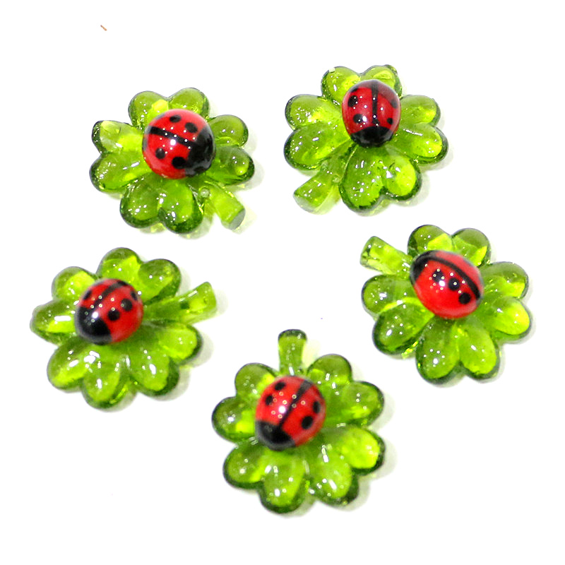5pcs Green Mini Glass Four-Lea - Bonsai Garden Table recension och pris