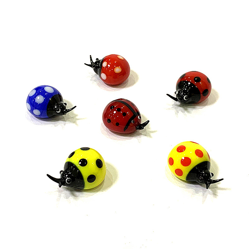 Colorful Mini Glass Ladybug Fi - Bonsai Garden Table recension och pris