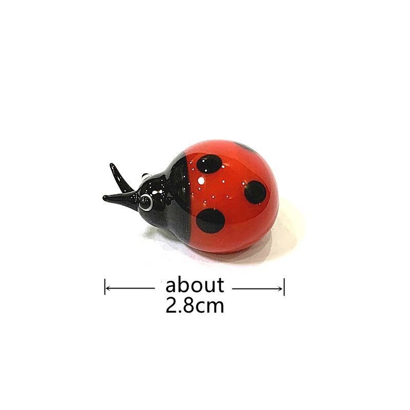 Colorful Mini Glass Ladybug Fi - Bonsai Garden Table recension och pris