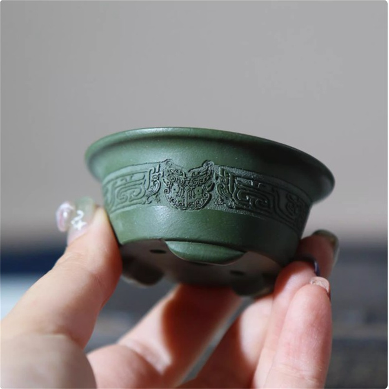 Ceramic Carved Mini Bonsai Pot - Bonsai Garden Table recension och pris