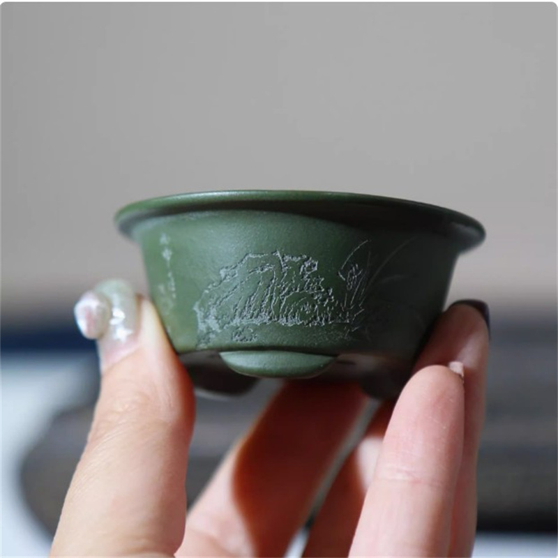 Ceramic Carved Mini Bonsai Pot - Bonsai Garden Table recension och pris