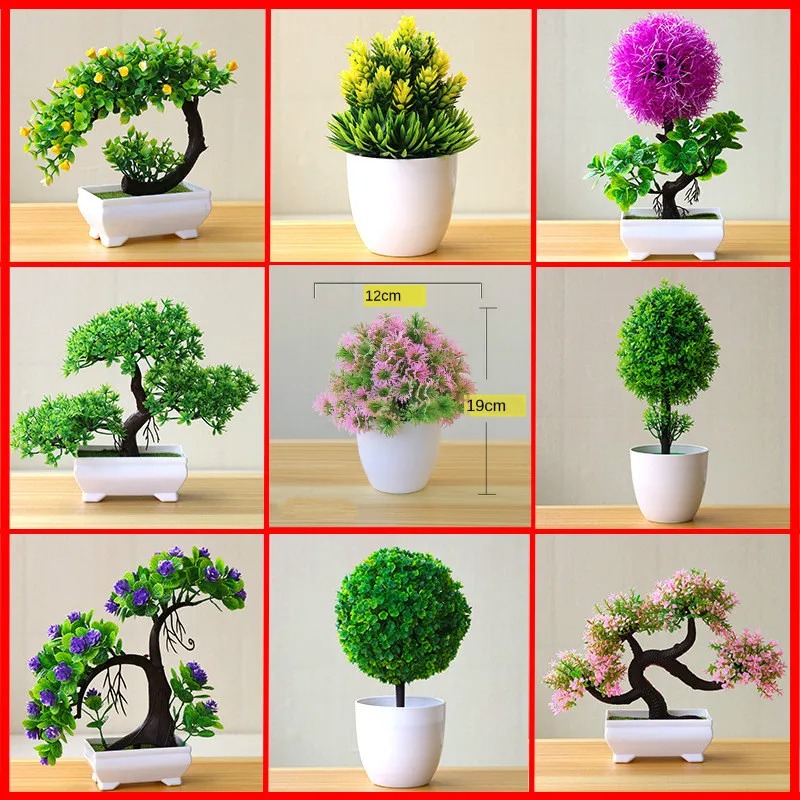 Artificial Small Tree Potted P - Bonsai Garden Table recension och pris