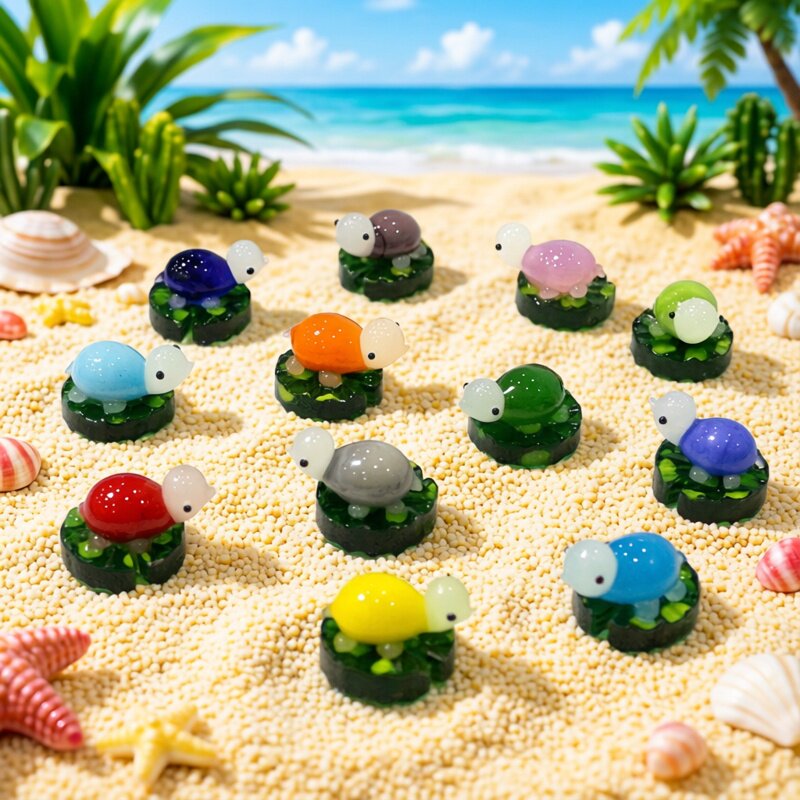 2pcs Colorful Mini Turtle Stat - Bonsai Garden Japan recension och pris