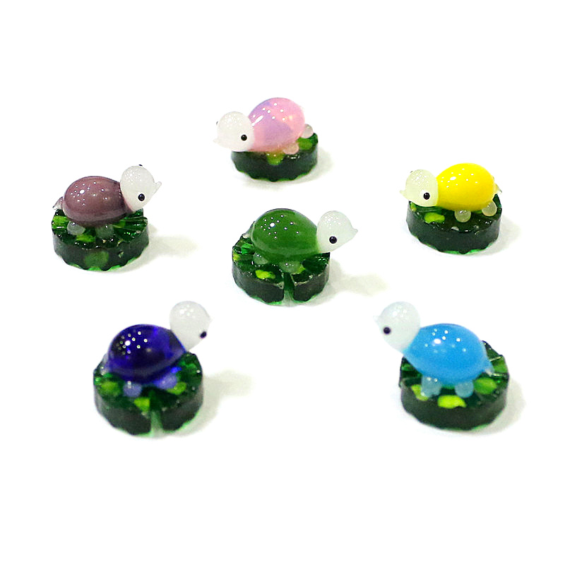 2pcs Colorful Mini Turtle Stat - Bonsai Garden Japan recension och pris