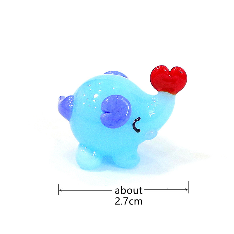 Cute Mini Glass Elephant Figur - Bonsai Garden Japan recension och pris