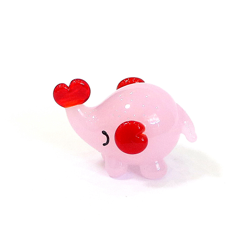Cute Mini Glass Elephant Figur - Bonsai Garden Japan recension och pris
