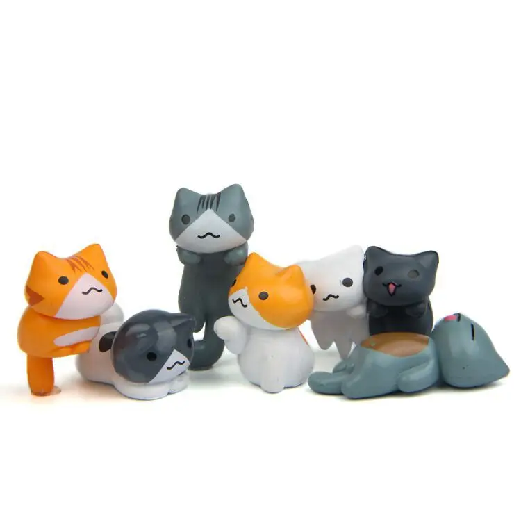 6Pcs/Set Cartoon Lucky pvc Cat - Bonsai Garden Japan recension och pris
