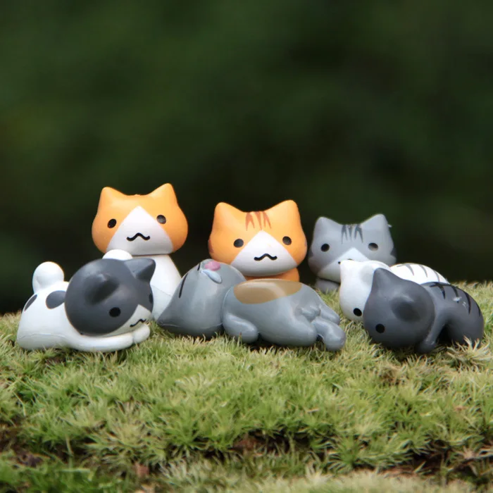 6Pcs/Set Cartoon Lucky pvc Cat - Bonsai Garden Japan recension och pris